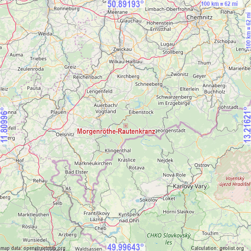 Morgenröthe-Rautenkranz on map