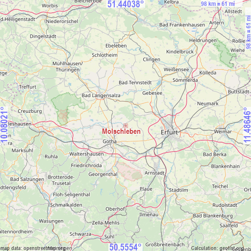 Molschleben on map