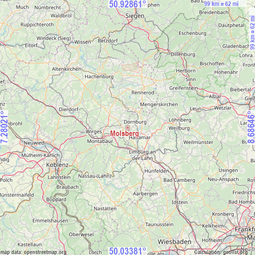 Molsberg on map