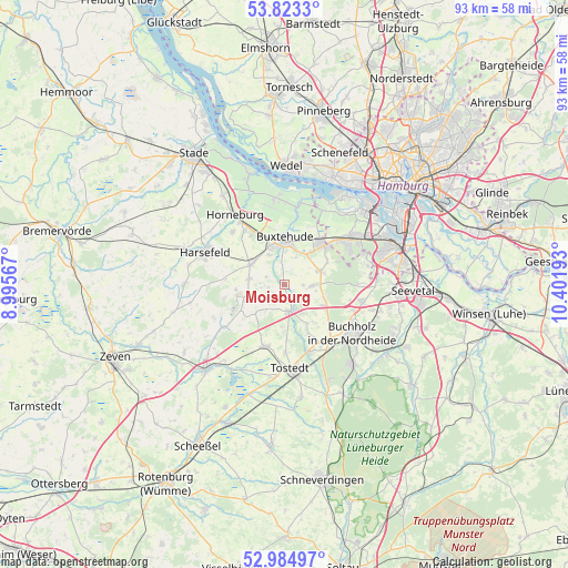 Moisburg on map