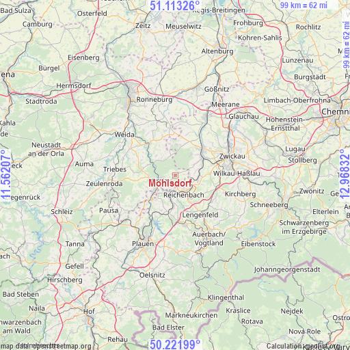 Mohlsdorf on map