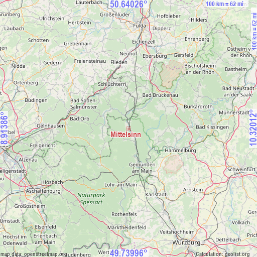 Mittelsinn on map