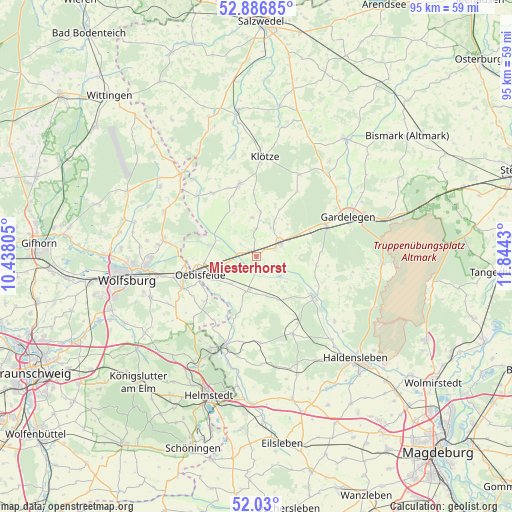 Miesterhorst on map