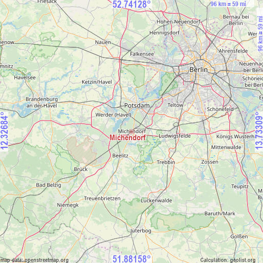 Michendorf on map