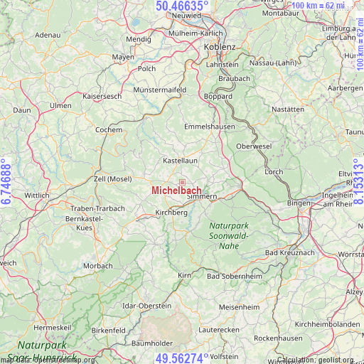 Michelbach on map