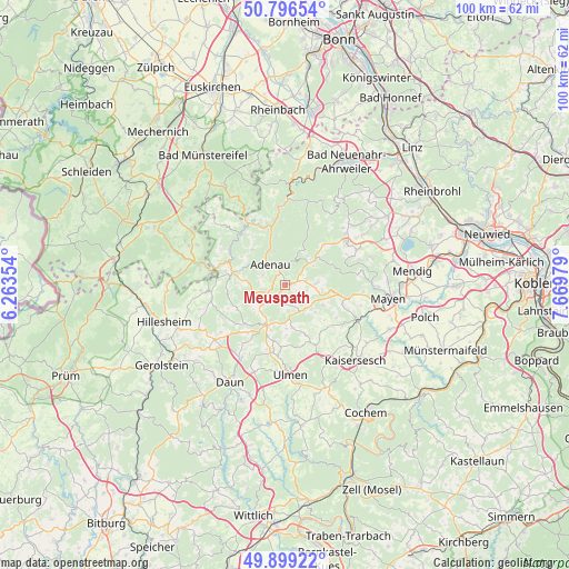 Meuspath on map