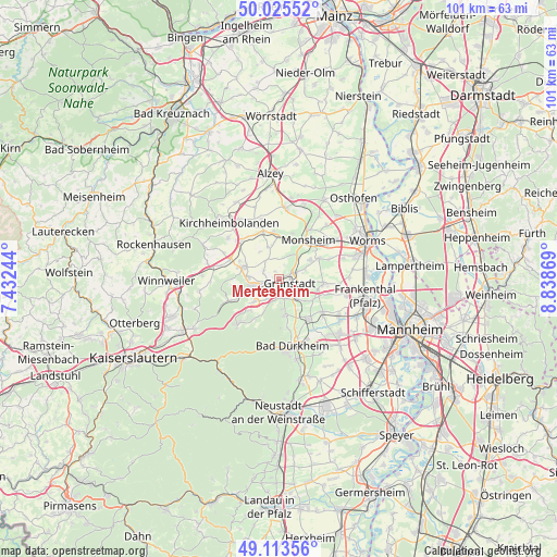 Mertesheim on map