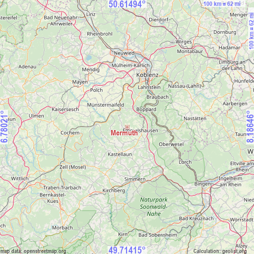 Mermuth on map