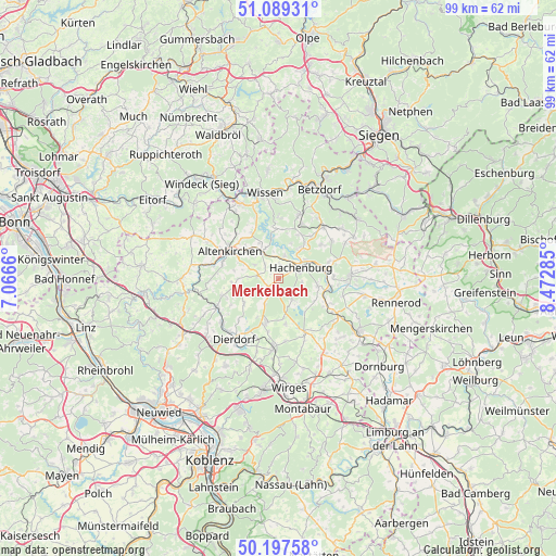 Merkelbach on map