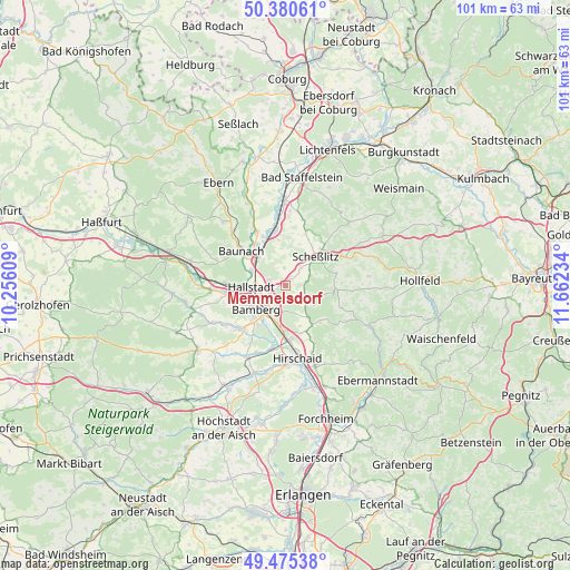 Memmelsdorf on map