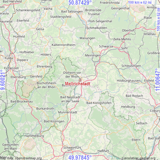 Mellrichstadt on map