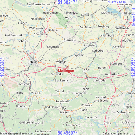 Mellingen on map