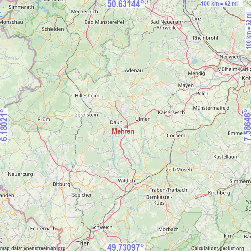 Mehren on map