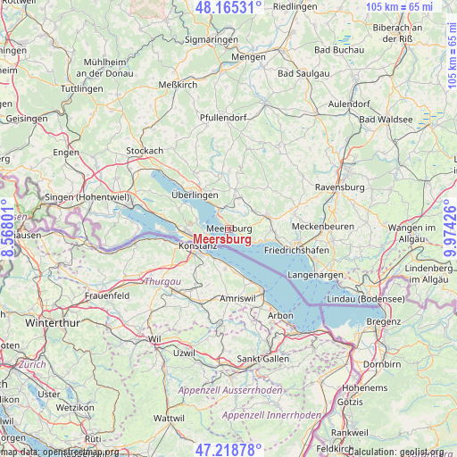 Meersburg on map