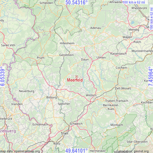 Meerfeld on map