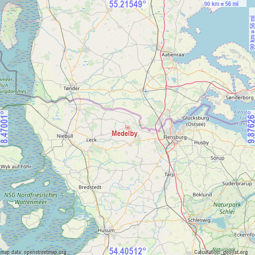 Medelby on map