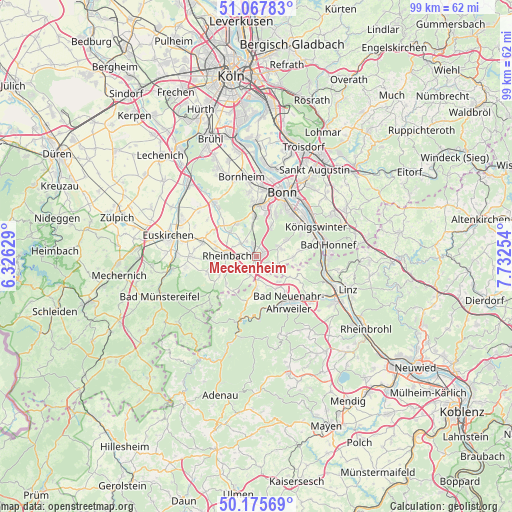 Meckenheim on map
