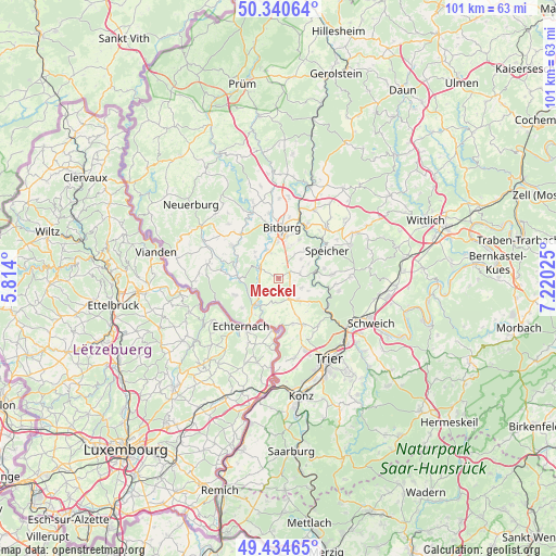 Meckel on map