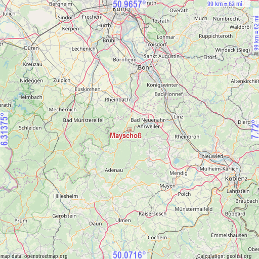 Mayschoß on map