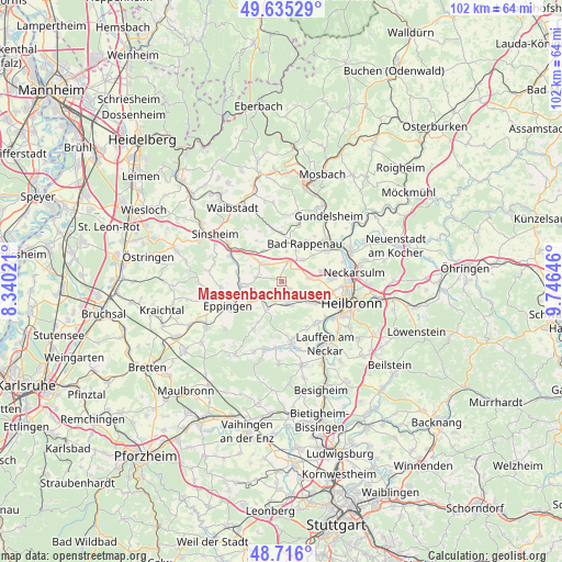 Massenbachhausen on map
