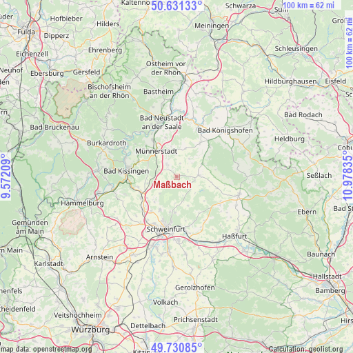 Maßbach on map