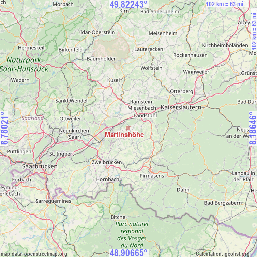 Martinshöhe on map