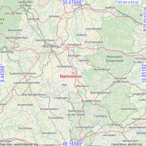 Martinsheim on map
