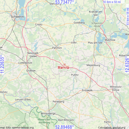 Marnitz on map