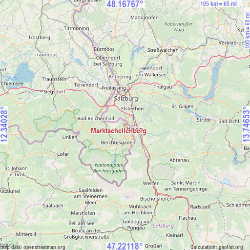 Marktschellenberg on map
