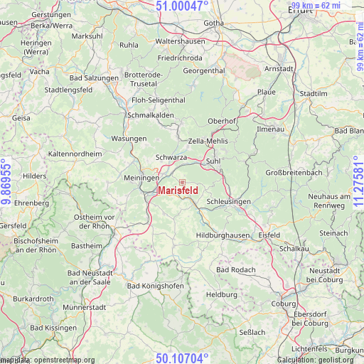 Marisfeld on map