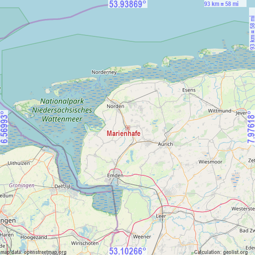 Marienhafe on map