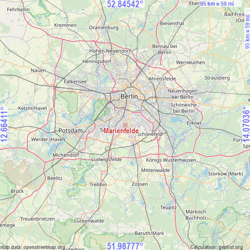 Marienfelde on map