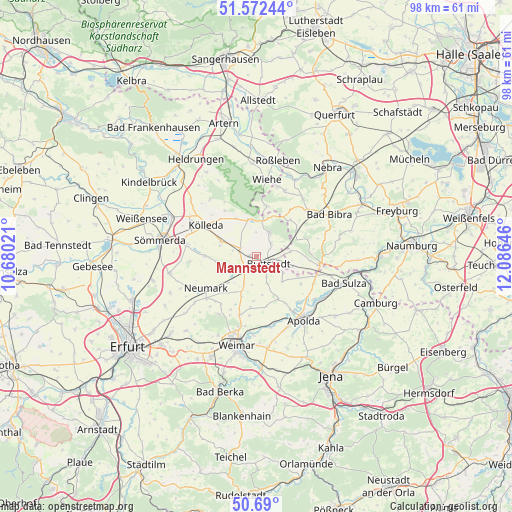 Mannstedt on map