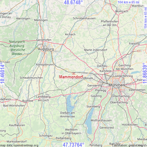 Mammendorf on map