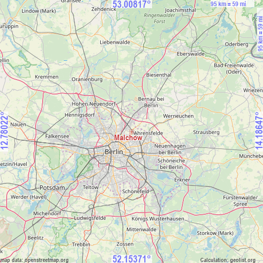 Malchow on map