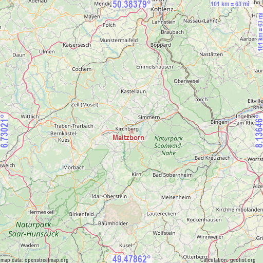 Maitzborn on map