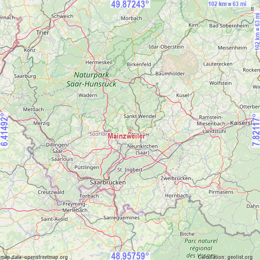 Mainzweiler on map