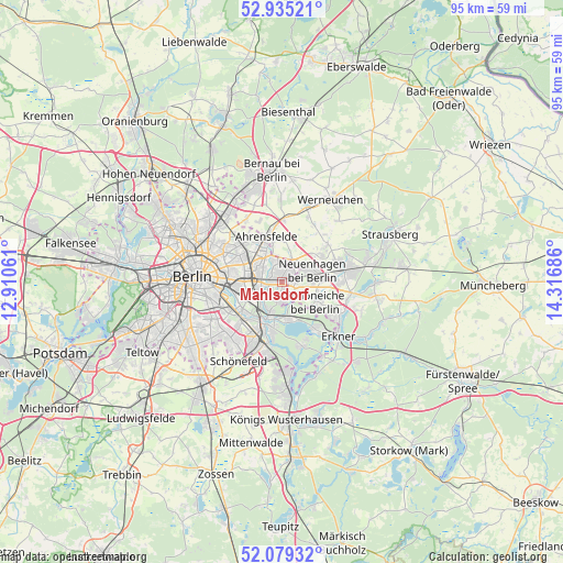 Mahlsdorf on map
