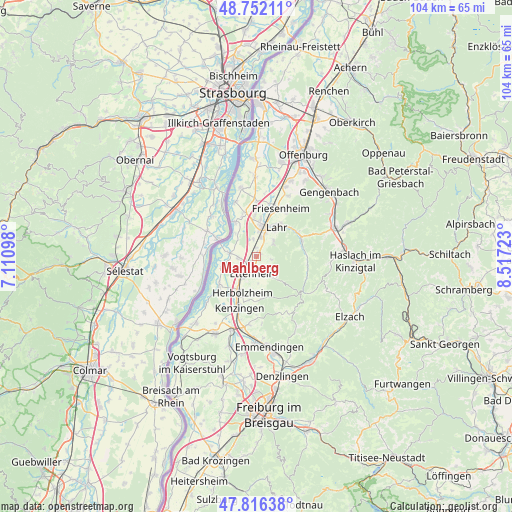 Mahlberg on map