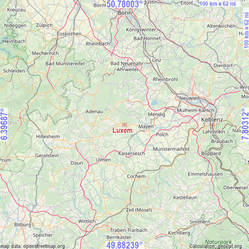 Luxem on map