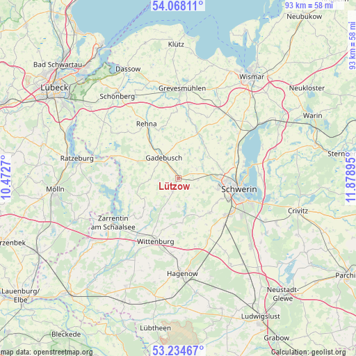 Lützow on map