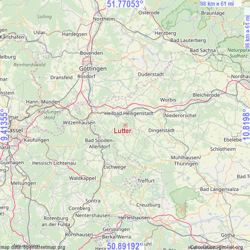 Lutter on map
