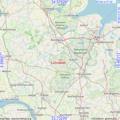 Luhnstedt on map