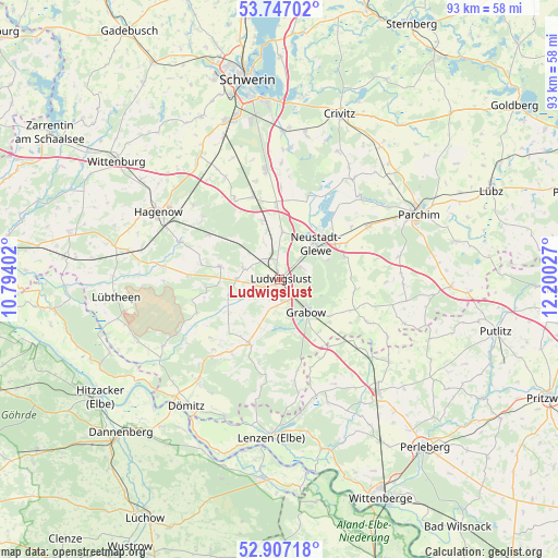 Ludwigslust on map