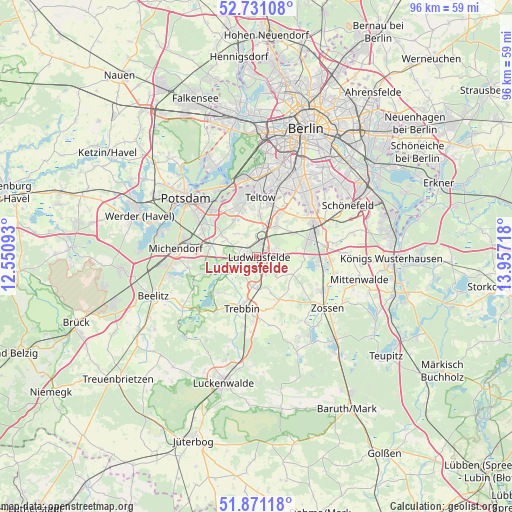 Ludwigsfelde on map