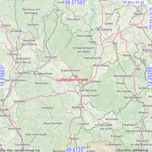 Ludwigschorgast on map