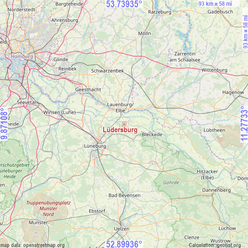 Lüdersburg on map