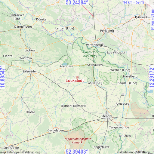 Lückstedt on map
