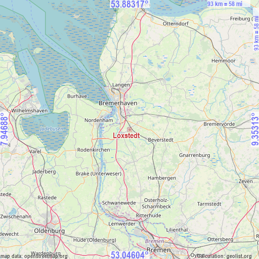 Loxstedt on map