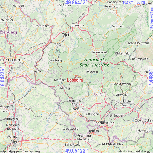 Losheim on map